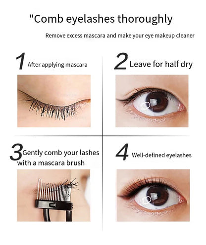 Eyelash Separator Metal Teeth Straight Eyelash Curler Beauty Makeup