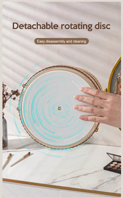 Luxury Makeup Organizer 360° Rotating Desktop Cosmetic Shelf