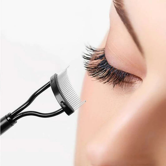 Eyelash Separator Metal Teeth Straight Eyelash Curler Beauty Makeup
