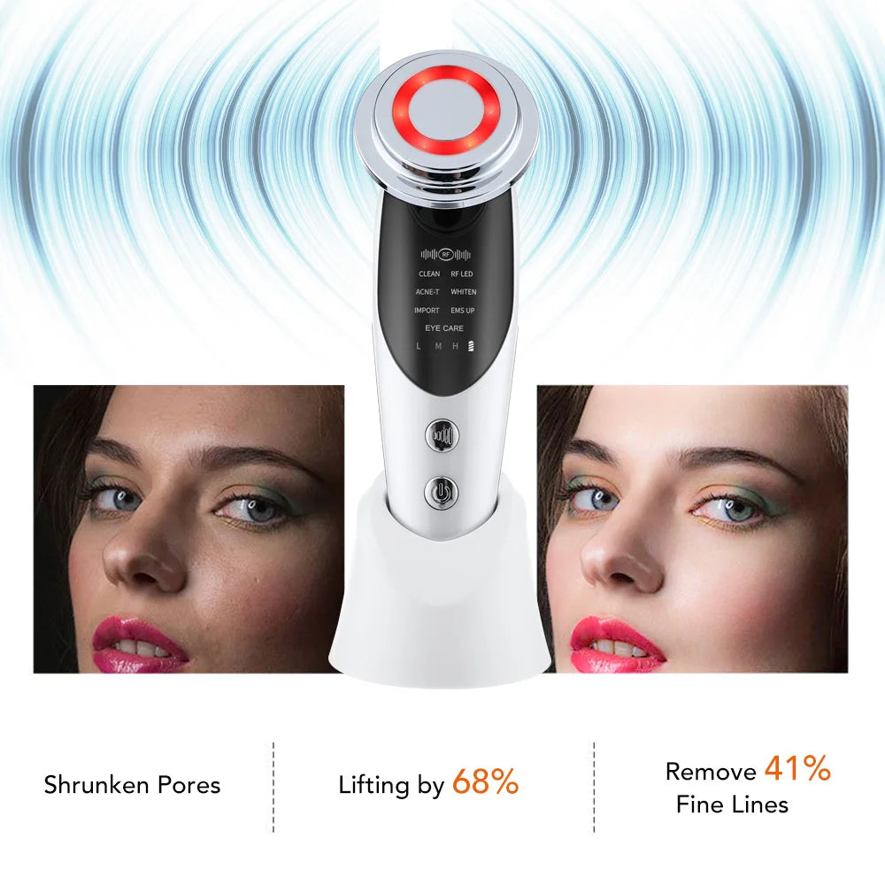 Face Lifting Device EMS Microcurrent Skin LED Facial Neck Massager