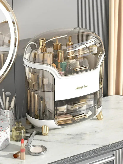 Desktop Makeup Organizer Transparent Jewelry Cosmetic Storage Box