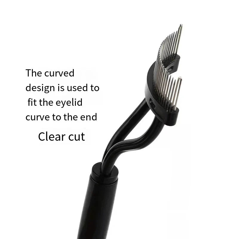Eyelash Separator Metal Teeth Straight Eyelash Curler Beauty Makeup